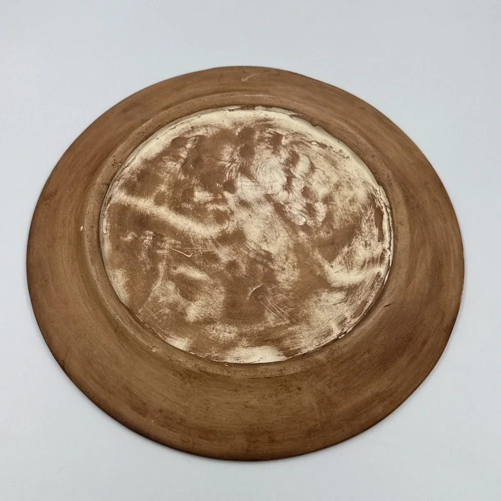 Vintage 1970 Duck Hunter in Boat Painted Plate