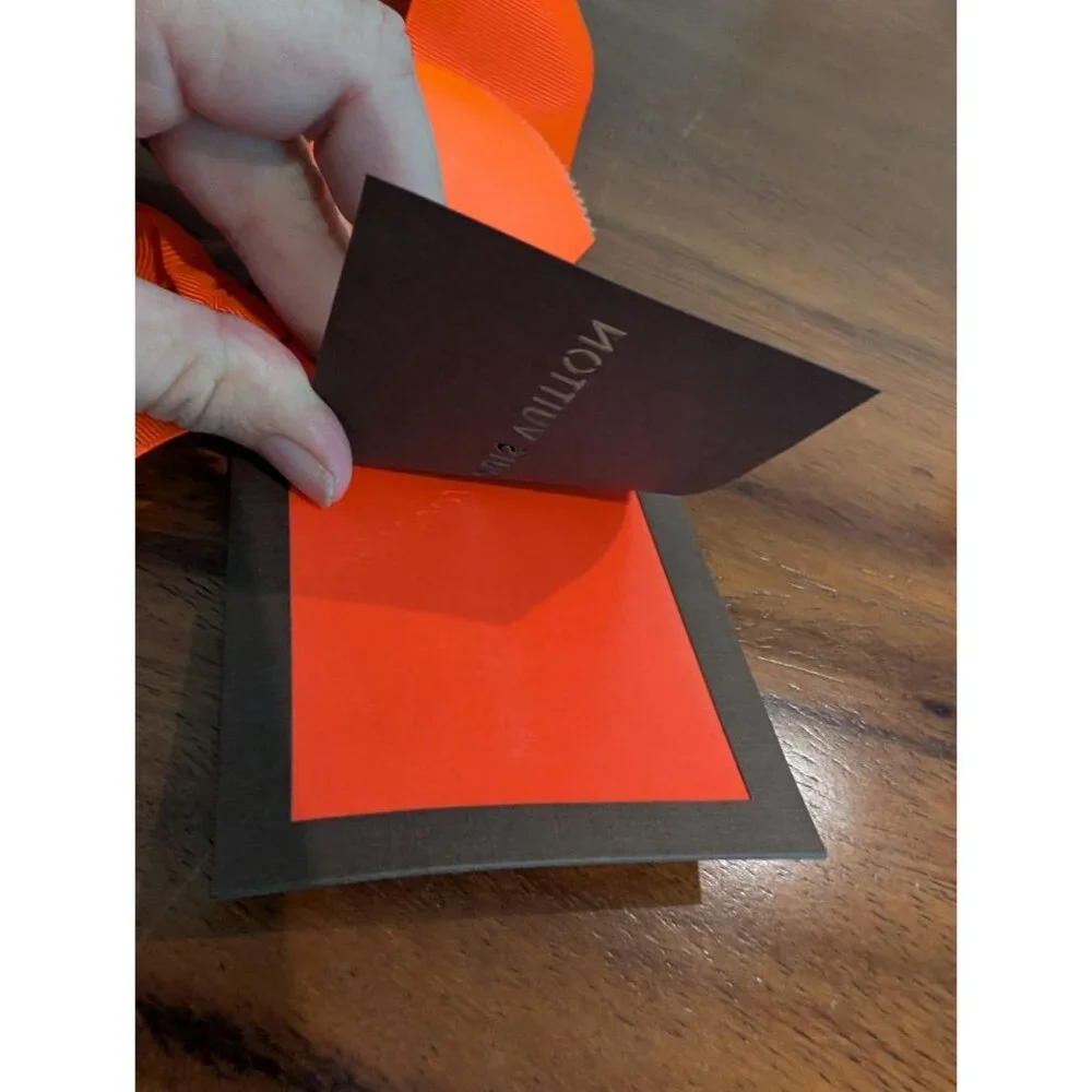 Louis Vuitton Orange Ribbon With Gift Card 44-48