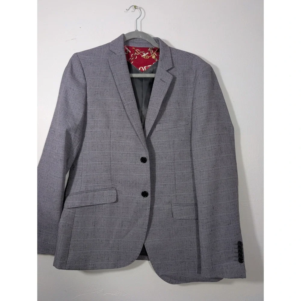 Elie Balleh Gray Sz Medium Two Button Sport Coat Jacket Blazer