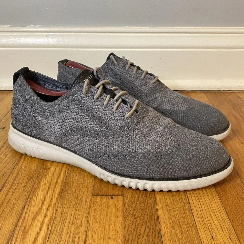 Cole Haan ZeroGrand Knit Oxford Shoes Mens Size 13 Gray Grand.OS Casual