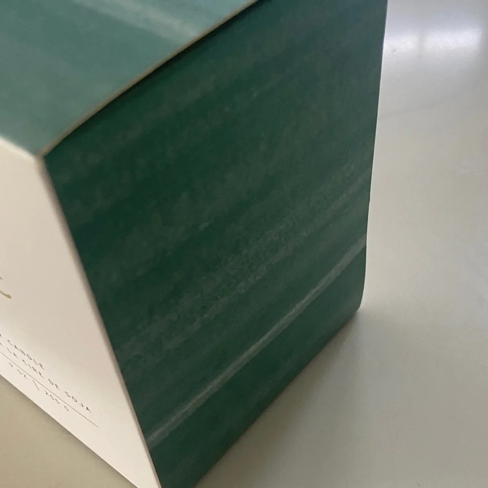 West Elm Lake Lac Candle in Green and White
