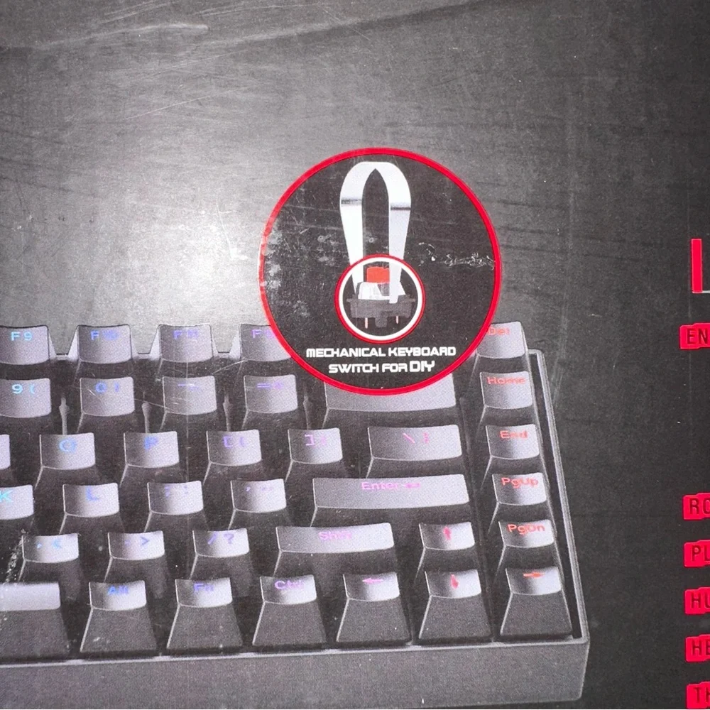 Red Dragon Phantom 84 Key Mechanical Keyboard: NWT