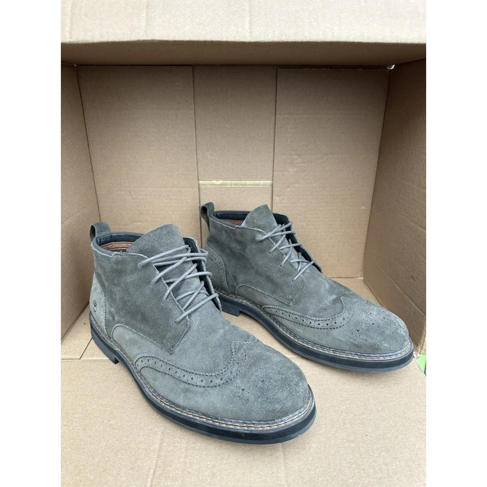 Timberland Squall Canyon Wingtip Chukka Boots Gray Suede Men's Size 12 Rugged