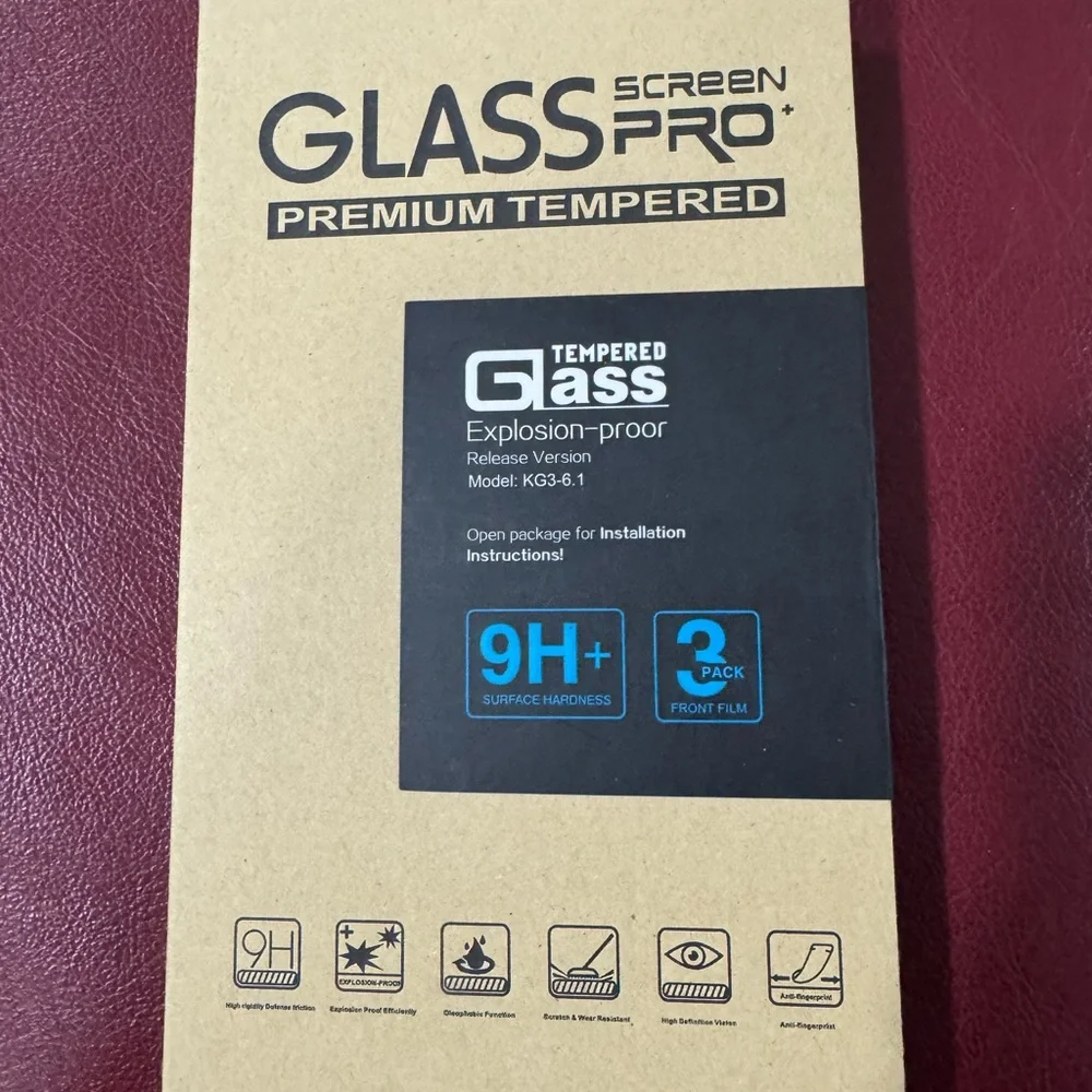 Tempered Glass Pro Screen Protector for Smartphones (3 per package)