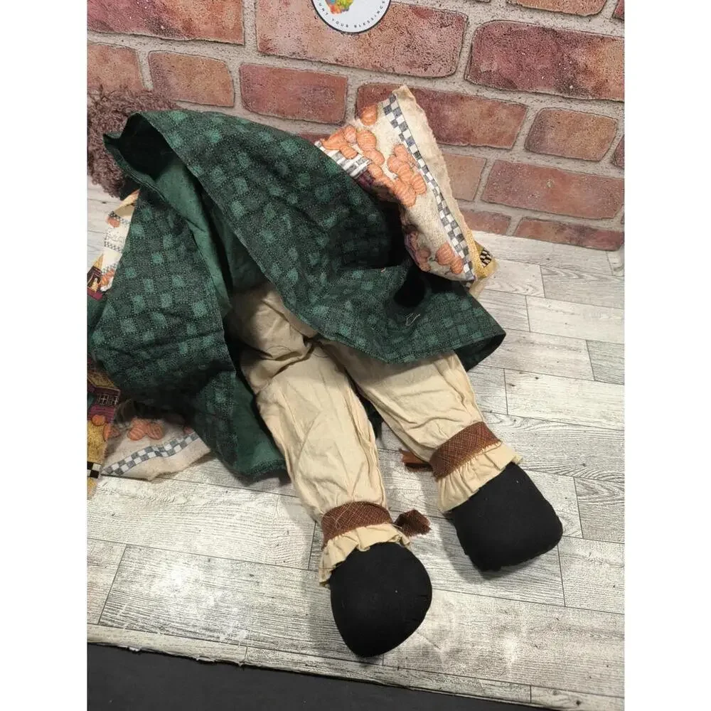Country Cottage Farmhouse Vintage RagDoll Handmade Fall Harvest Decor Pumpkin