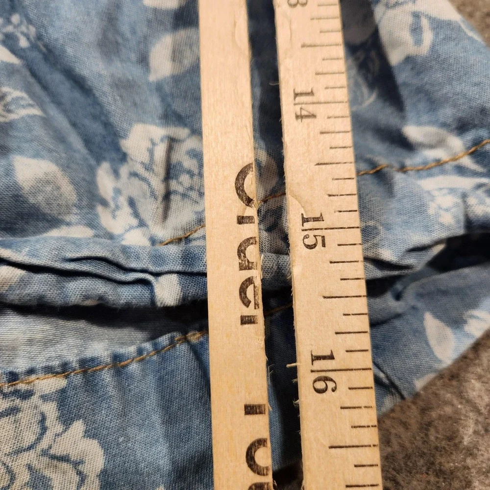 Vintage Y2K OshKosh B'gosh Denim Overall Dress Toddler Girls 18M Floral Jumper
