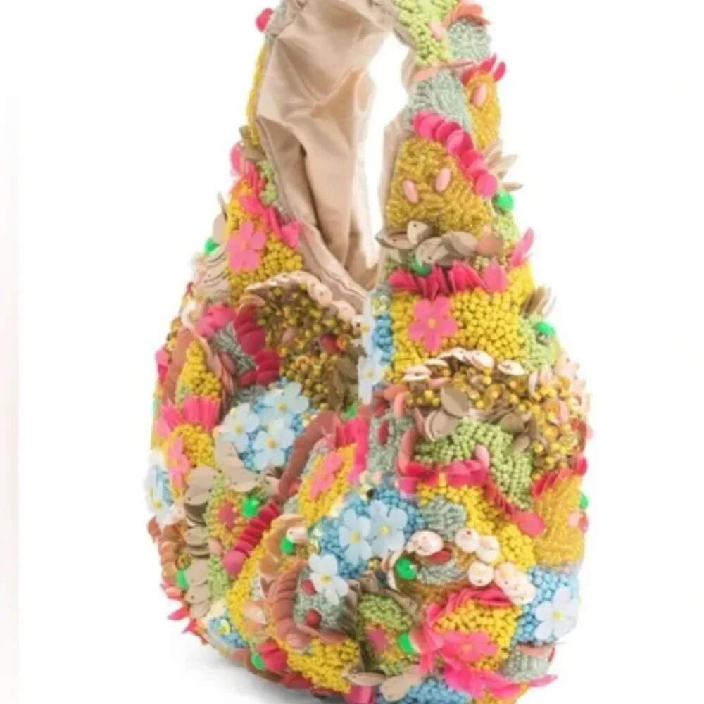 Handcrafted in India Neon Colorful Beaded Bag RARE NEW RELEASE Tik Tok Viral NWT
