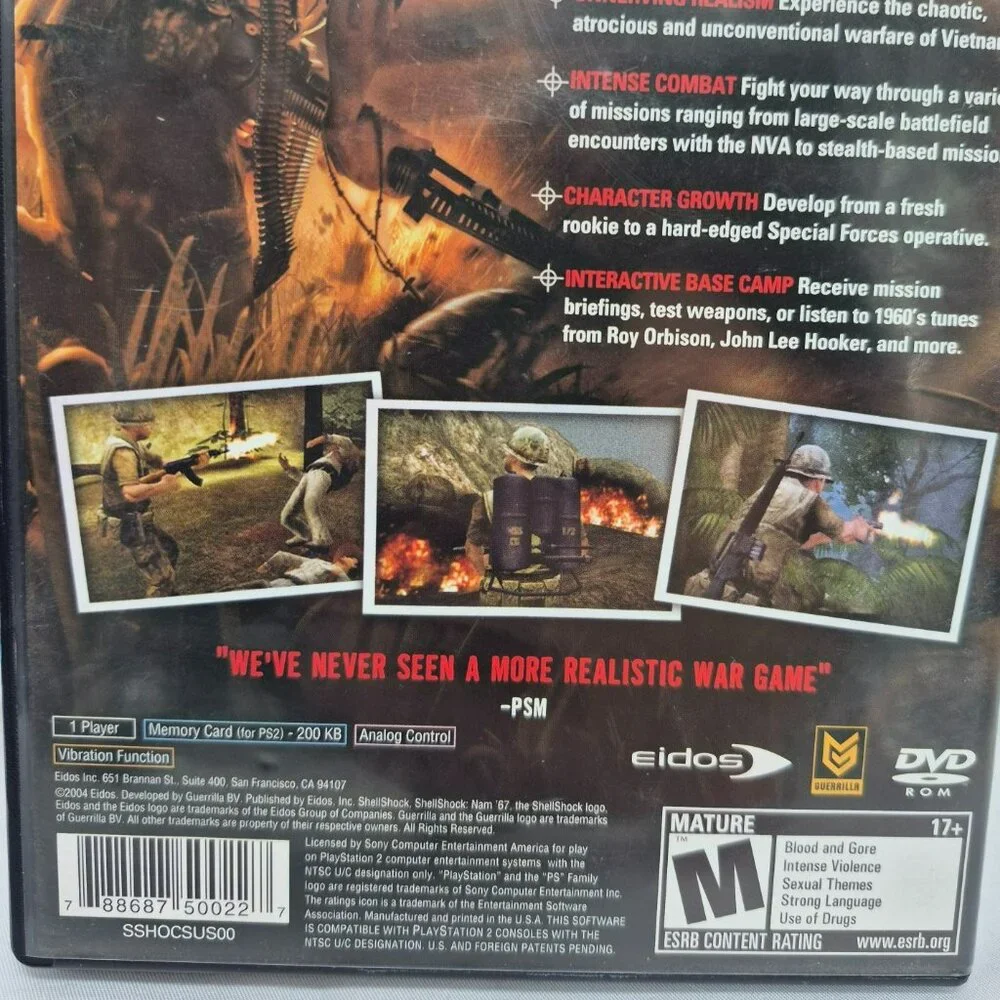 Sony ps2 shellshock