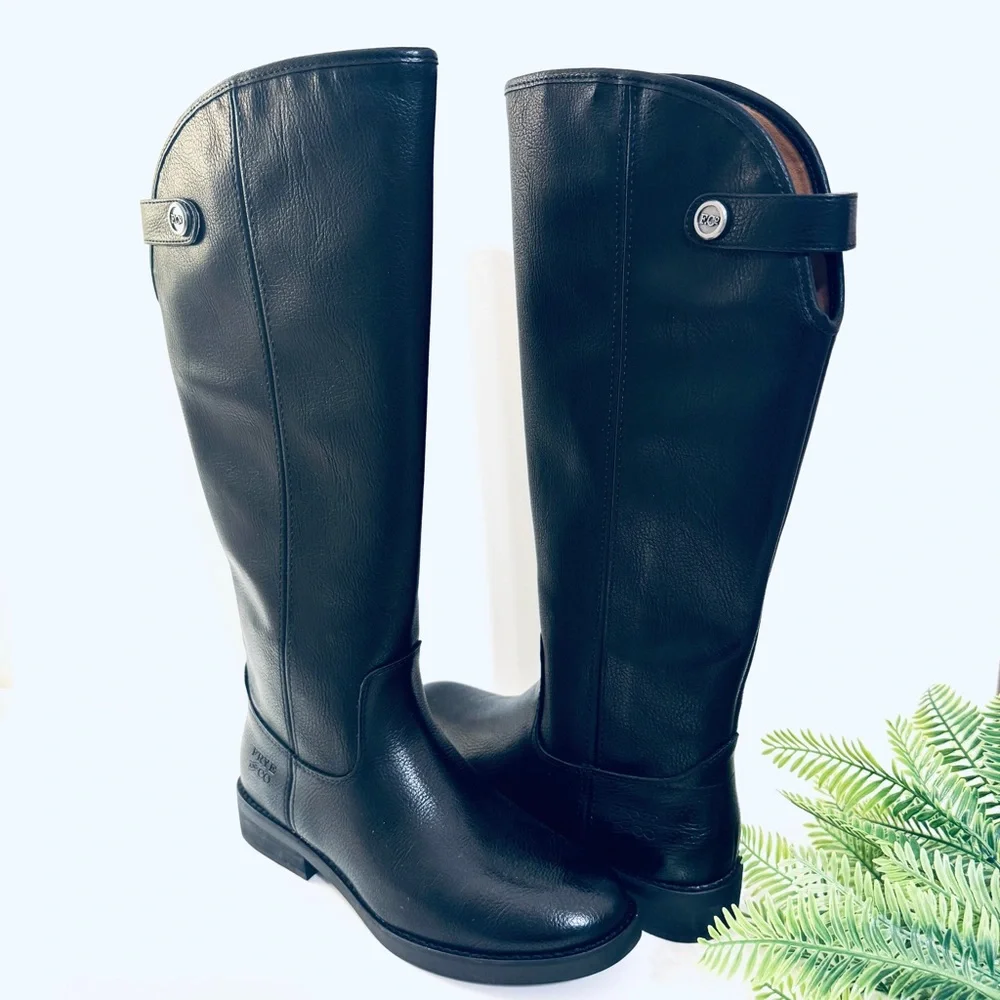 FRYE AND CO. Women's Kellie Button Tall Knee High Black Boot Sz 7