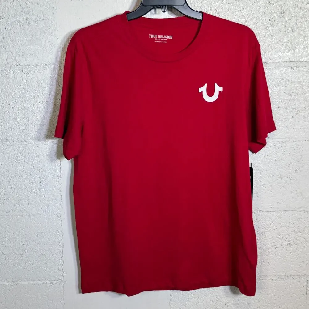 True Religion True Religion Mens Short Sleeve t-shirt Jester Red XL $59