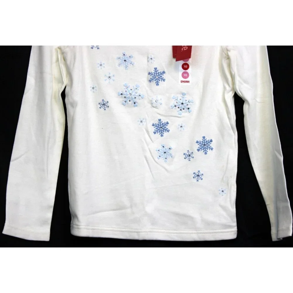 NWT 2008 Gymboree Winter Snowflake T-Shirt Snowflake Rhinestone Long sleeve sz 9
