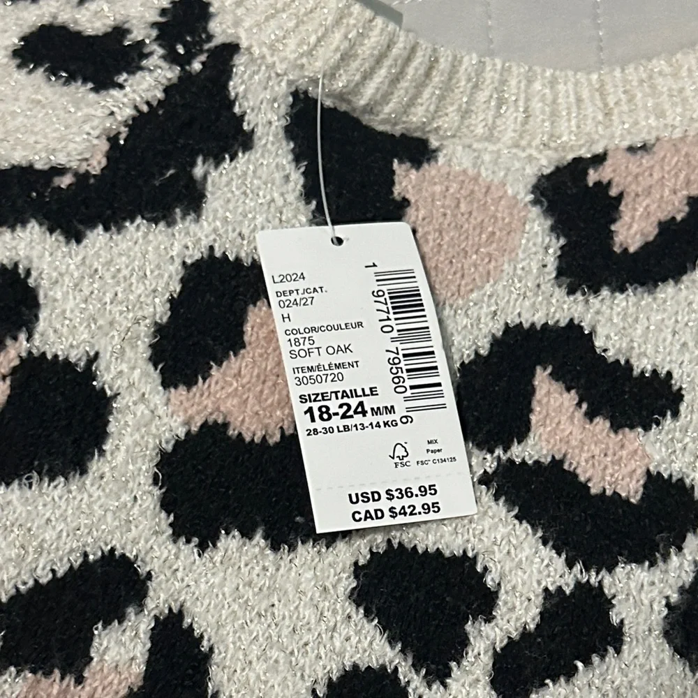 The Children's Place Leopard Print Dress - Black and Pink