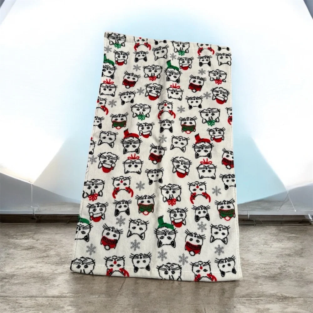 CASABA CAT CHRISTMAS HOLIDAY PATTERN HAND TOWEL