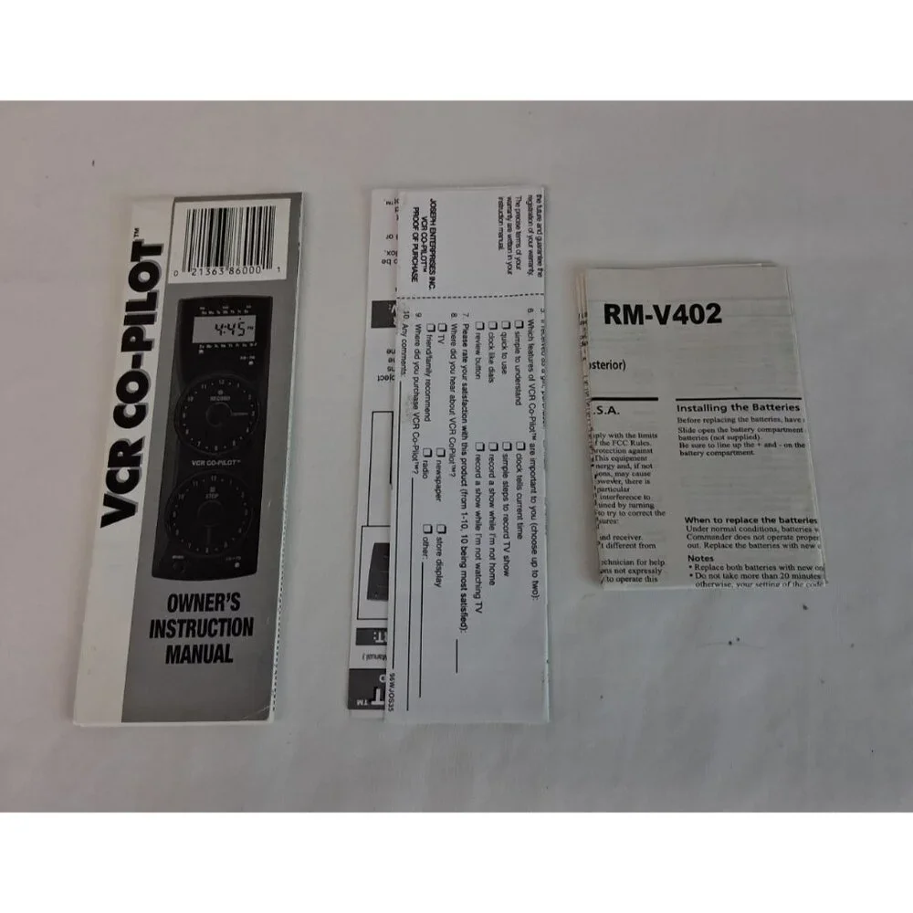 Remote Control RM-V402 Multibrand Remote Commander Copyright 2003 Sony Corp. NOS