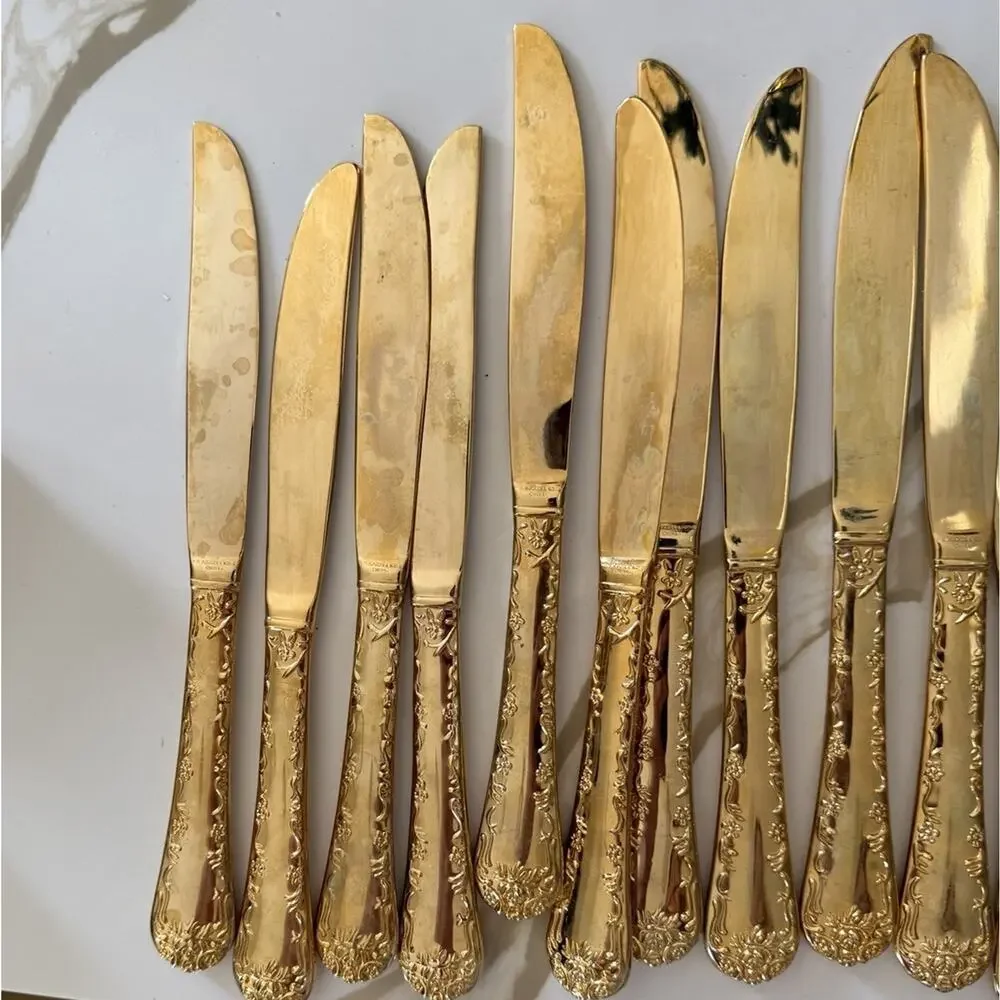 17 William Rogers Enchanted Rose Gold Plated Flatware Stainless Replacements