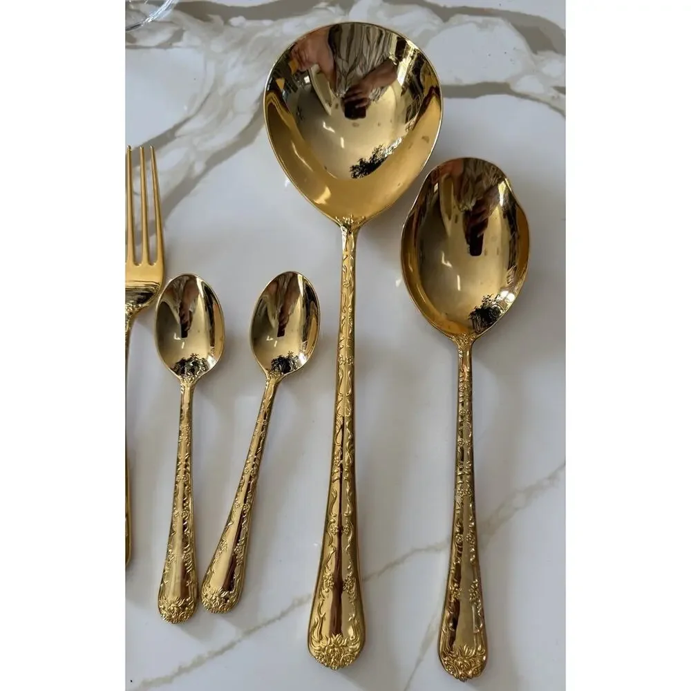 17 William Rogers Enchanted Rose Gold Plated Flatware Stainless Replacements