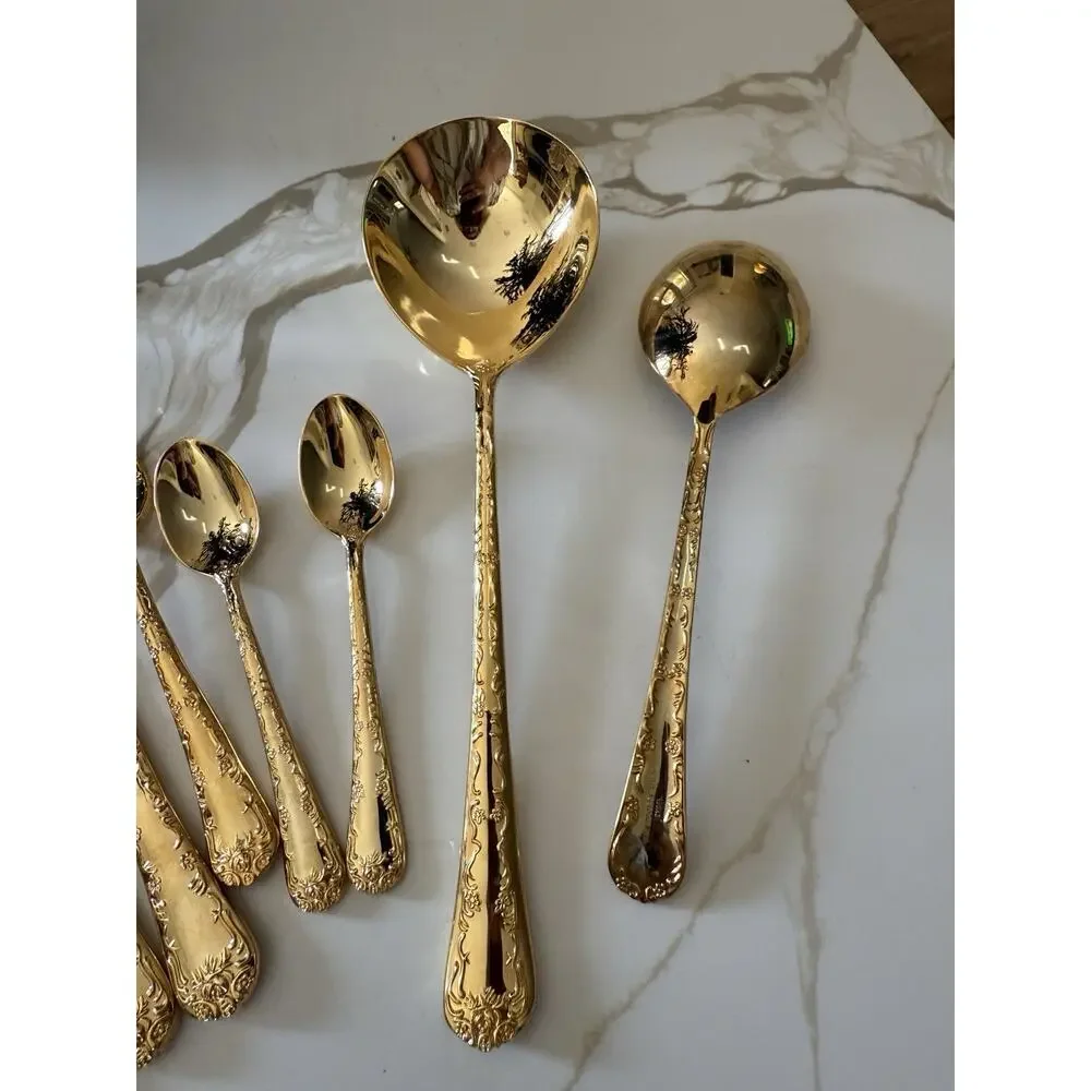 17 William Rogers Enchanted Rose Gold Plated Flatware Stainless Replacements