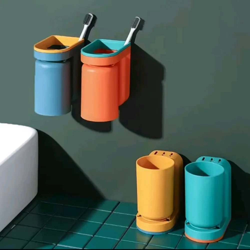 SHEIN Orange and Teal Bath Storage Organizer