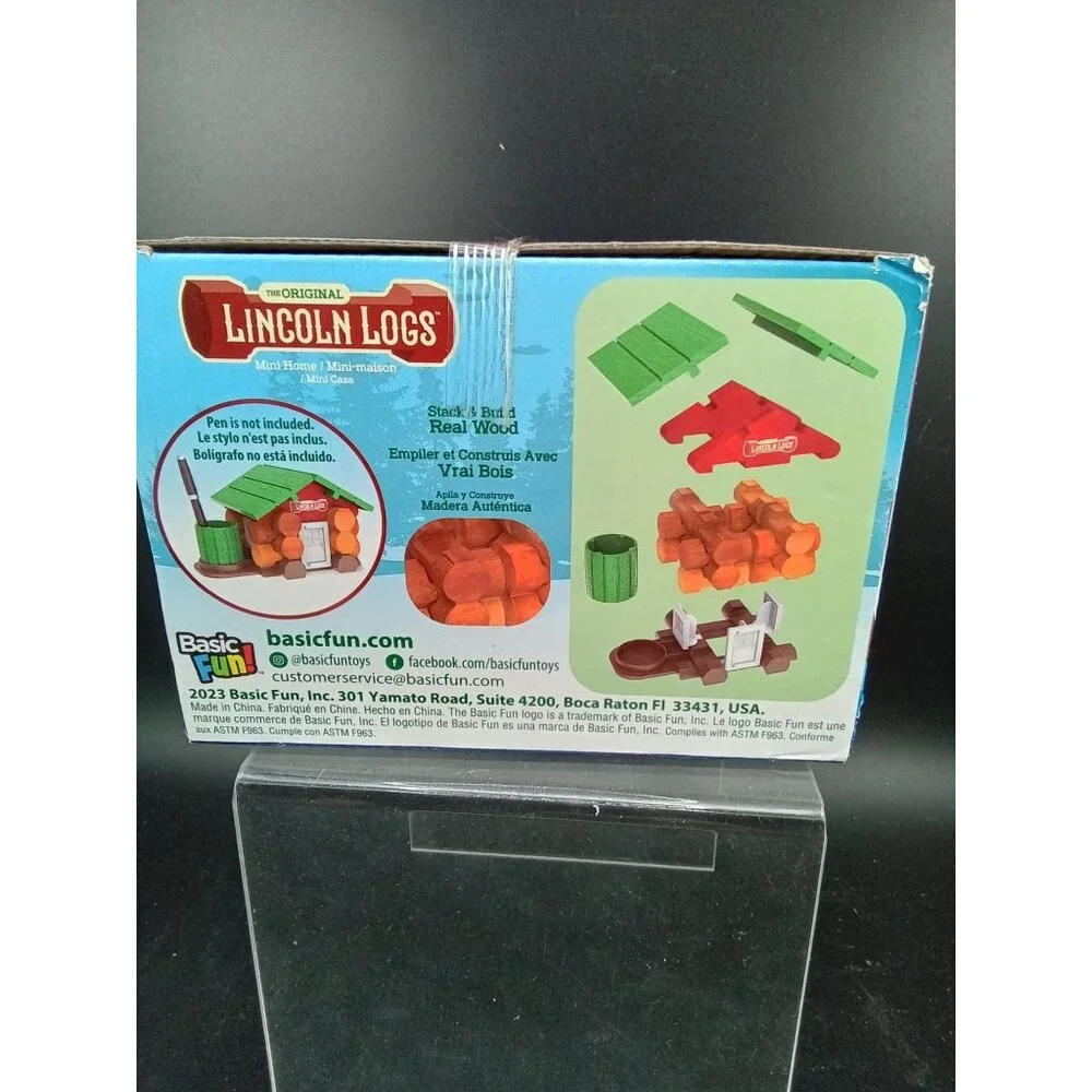 The Original Lincoln Logs Mini Home Building Set 27 Pieces Real Wood
