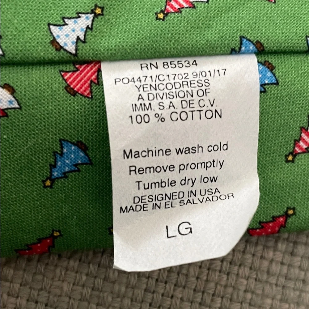 2 J. Bailey Ties/ red plaid/ green Christmas trees. Boy’s Large