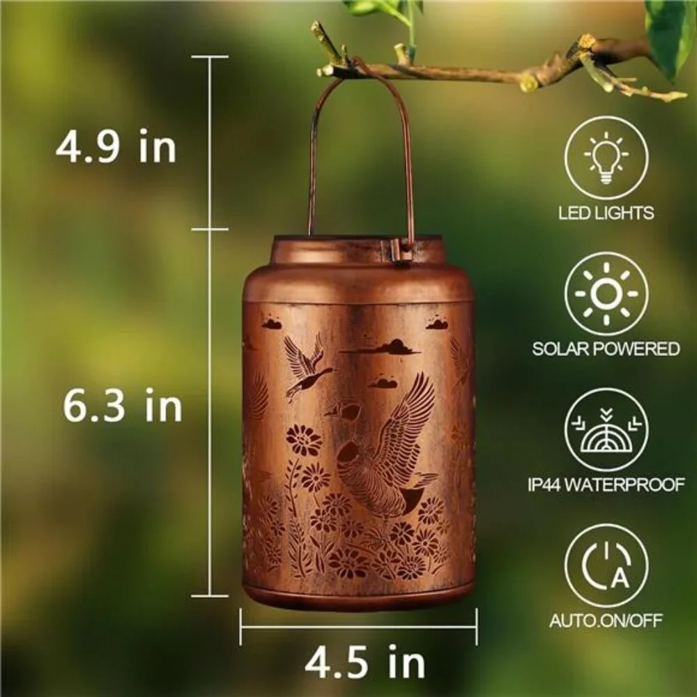 New Solar Lanterns Outdoor Waterproof Garden Decor Birthday Gifts for Women Mom