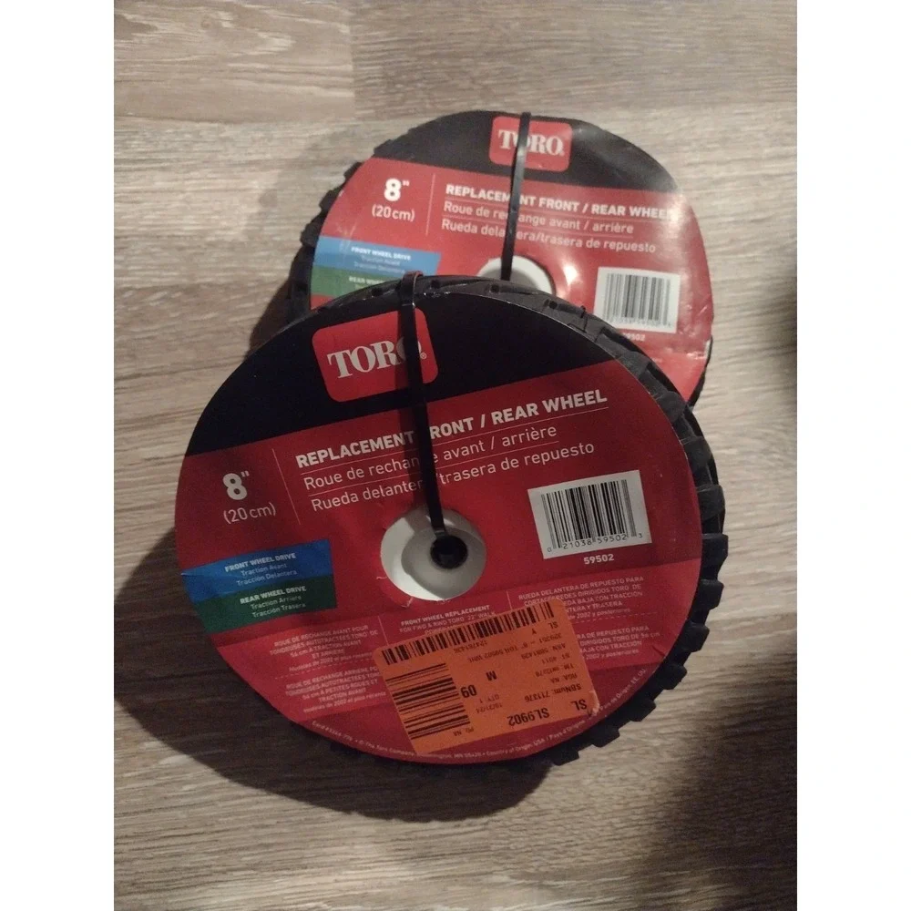Toro 8 Inch Replacement Front And Rear Wheel For Mower New Set Of 2