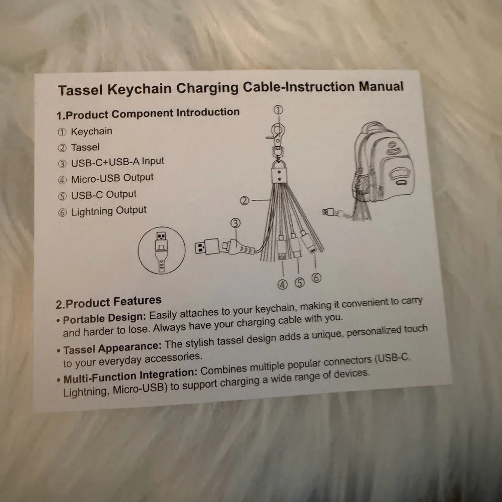 Bolsetta Universal Charging Tassels for Apple & Android - Gold