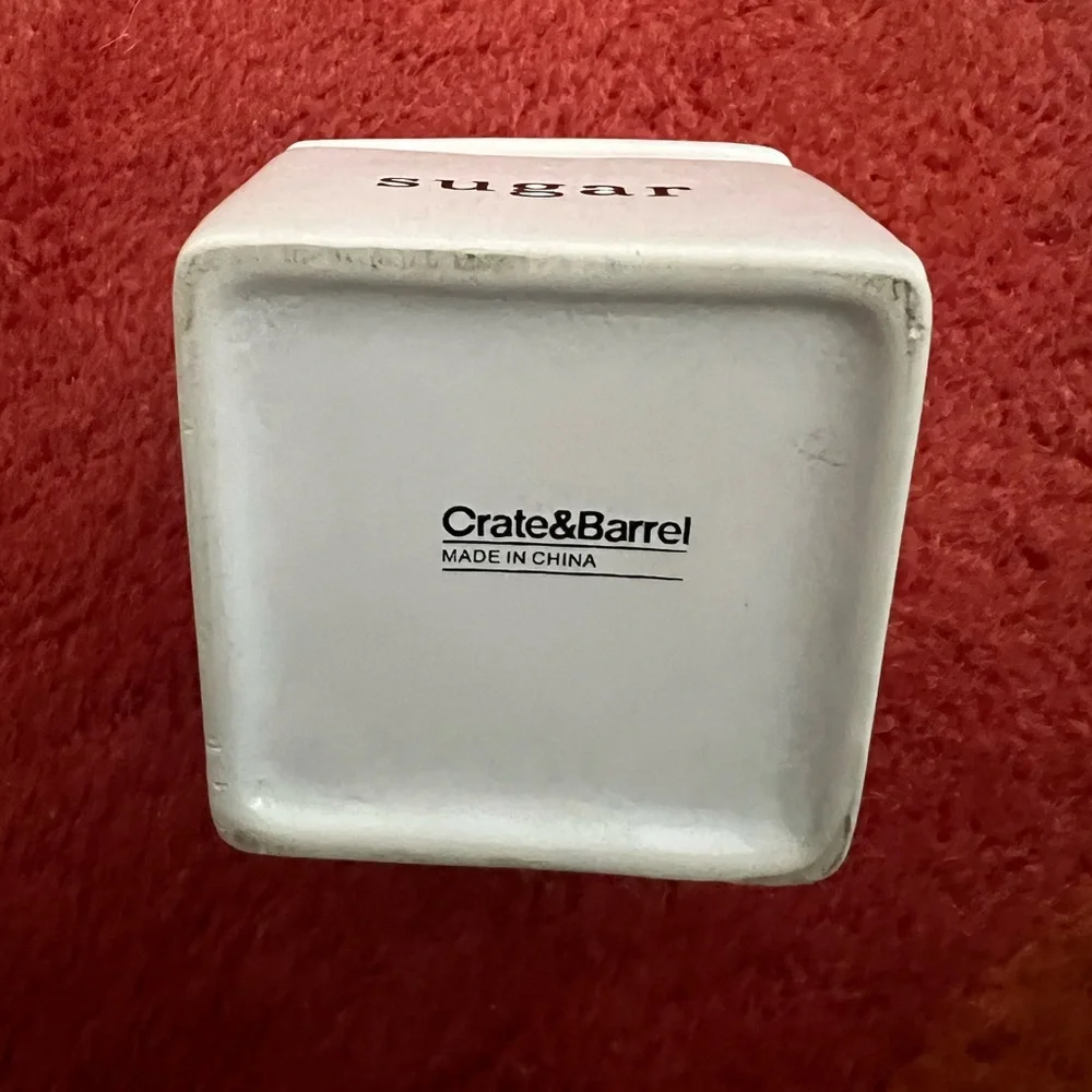 Crate&Barrel White Sugar Container