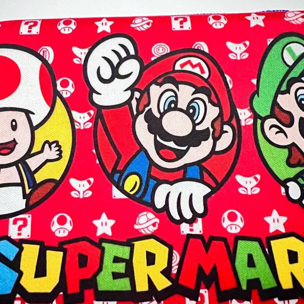 NEW Nintendo Super Mario Pencil Case & Pens & Stickers Set