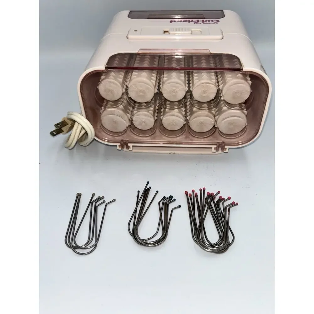 Vtg Norelco Curl Friend HB1632 20 Curlers 3 Sizes Hot Rollers W Clips Tested