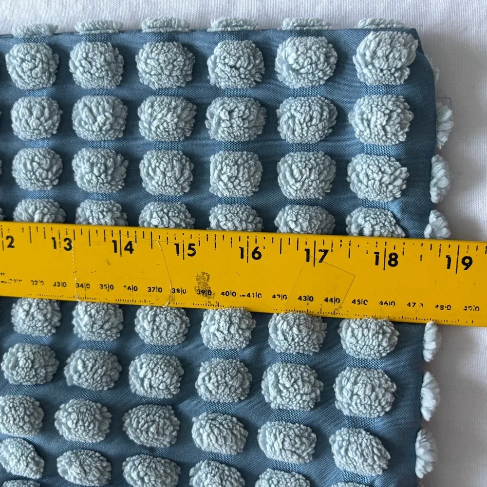 SVARTPOPPEL IKEA new BLUE pillow COVER Zips closed 19” square cottagecore NWOT