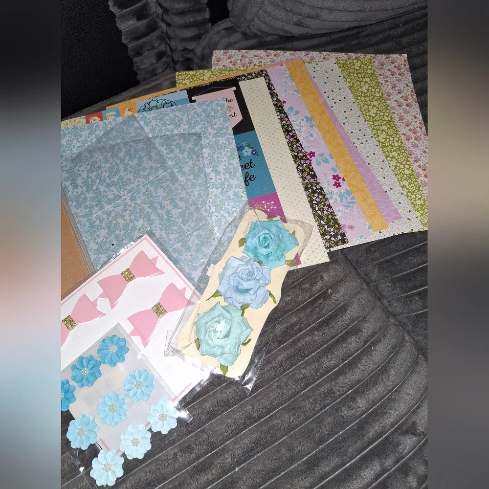 Recollections Chipboard Scrapbook Kit Embellishments Stickers Papers Craft Art