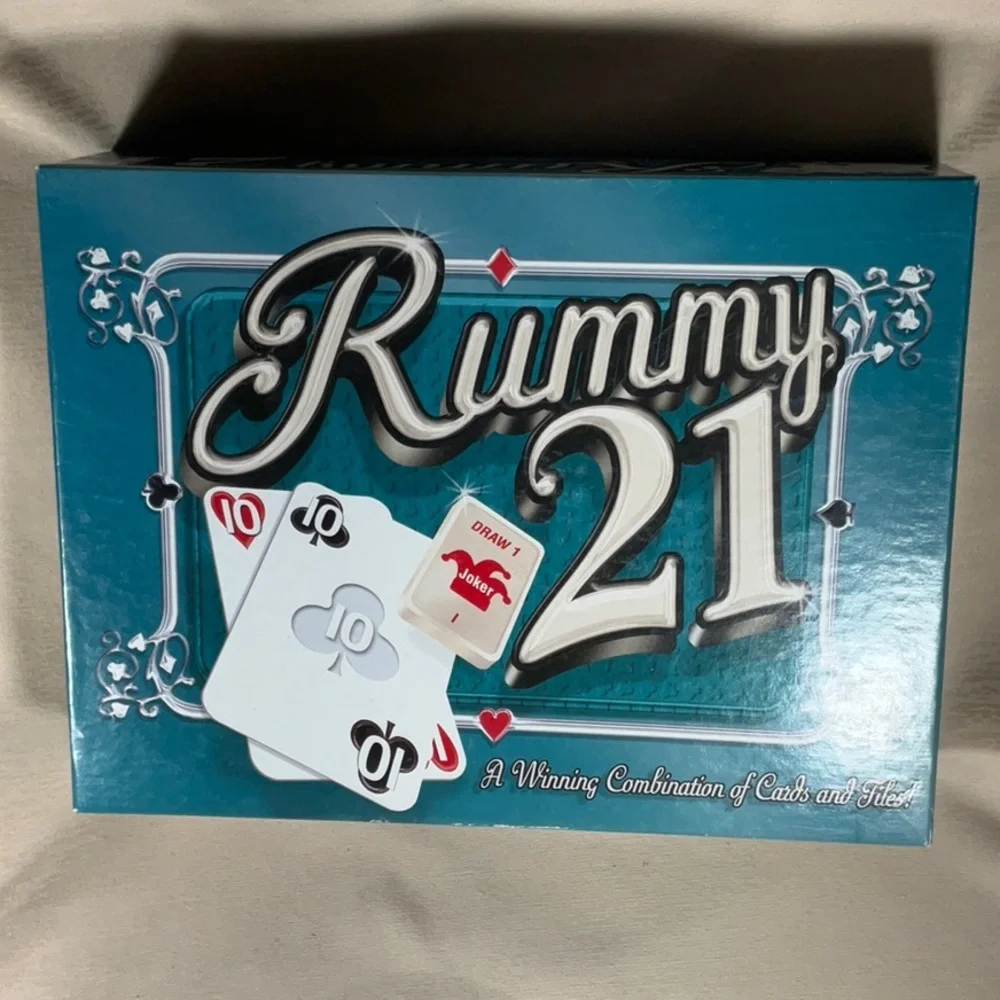 Vintage Rummy 21 by Winning Moves Game Combination of Cards & Tiles -Complete