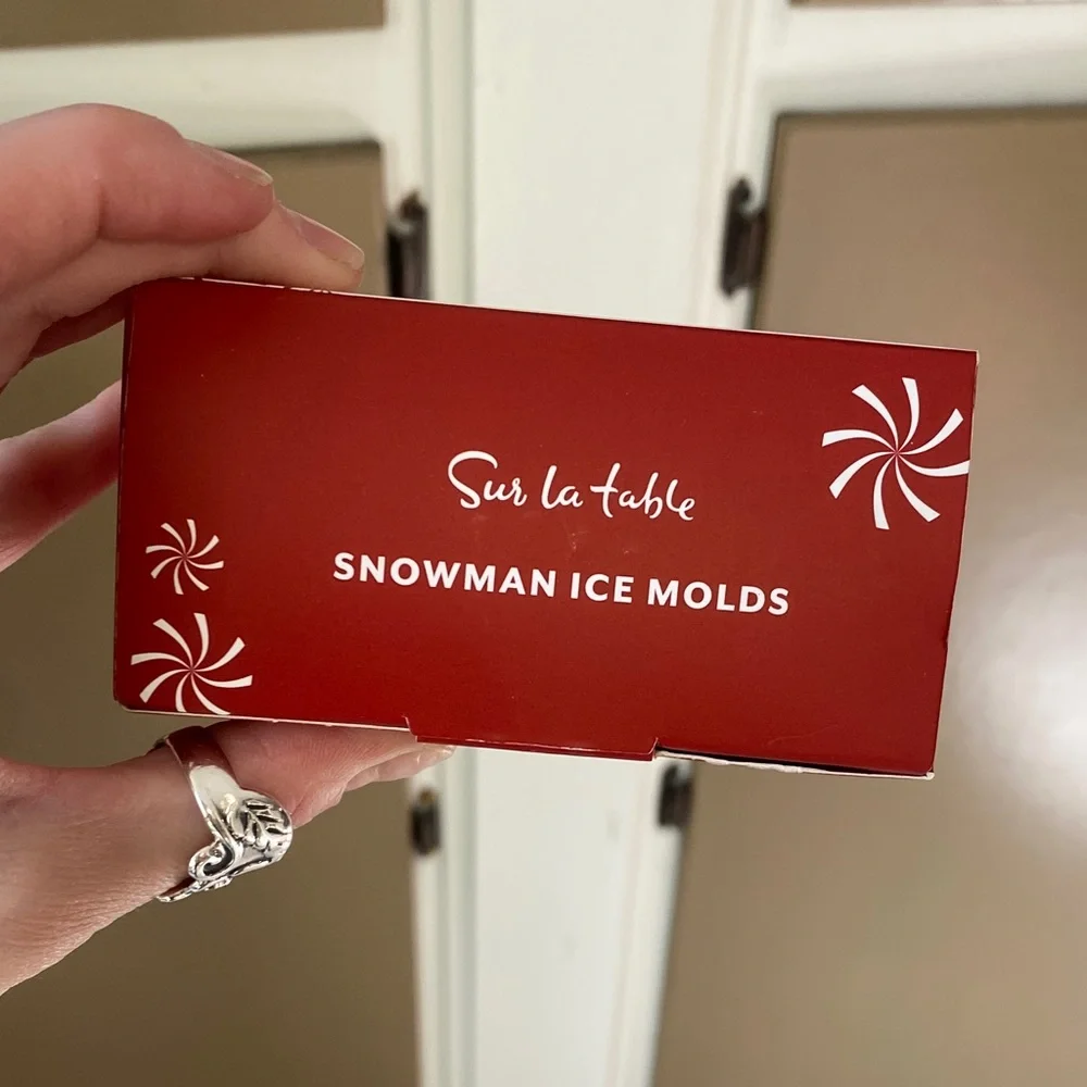 🌼 NWT Sur La Table Festive Snowman Ice Molds