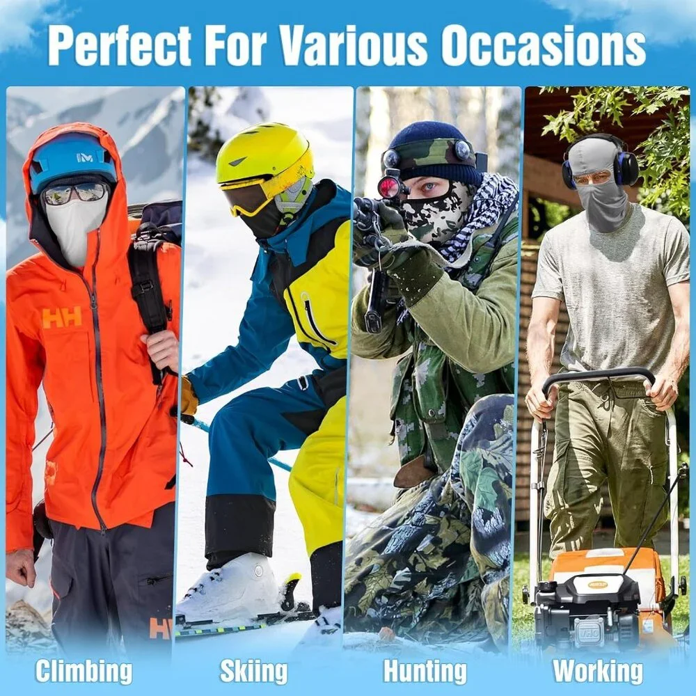 Balaclava Ski Face Mask Polyester Breathable Windproof Dustproof for Men Women