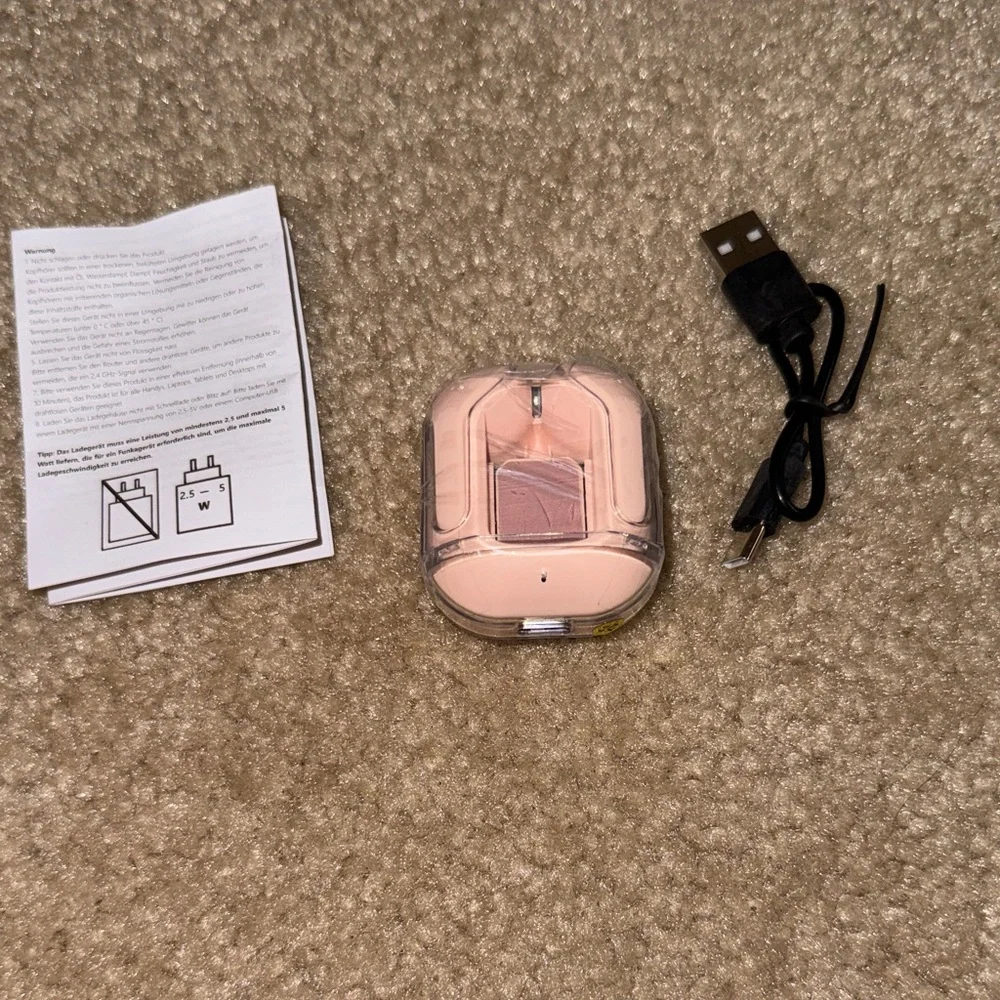 Ultrapods Wireless Earbuds with Charging Case - Pink, NEW, no box