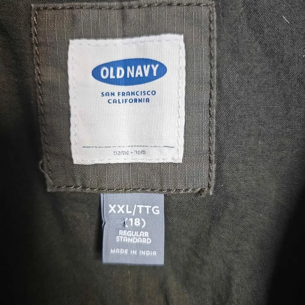 NWT Old Navy Military Green Jacket Youth XXL (18)