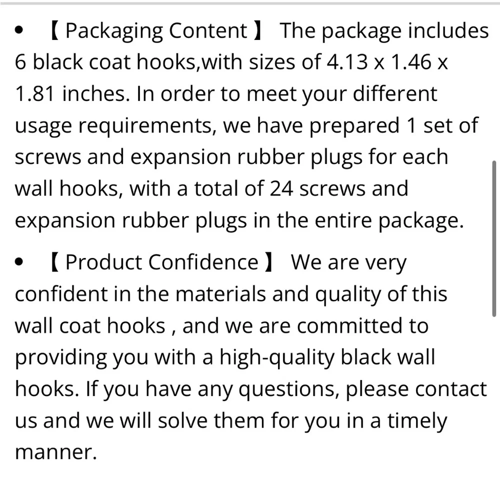 6-Pack Coat Hooks