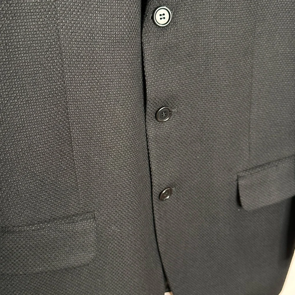 Homme Coture Men's Classic Line Super Lamb premium Black Blazer Made in Italy