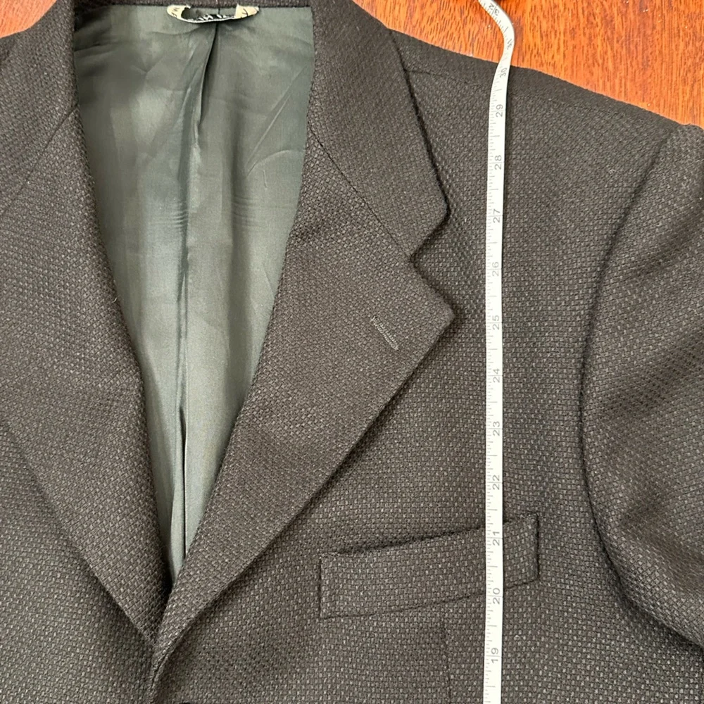 Homme Coture Men's Classic Line Super Lamb premium Black Blazer Made in Italy
