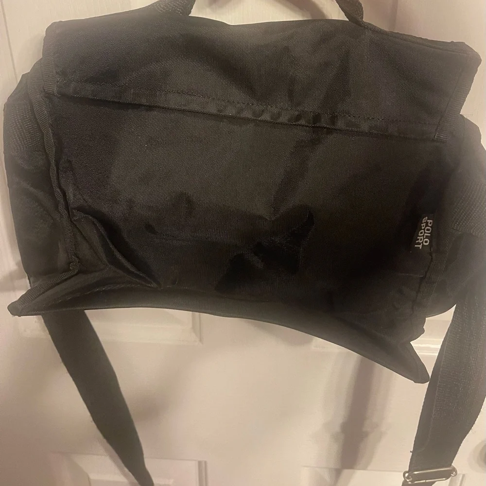 Polo by Ralph Lauren Black Messenger Bag with Logo