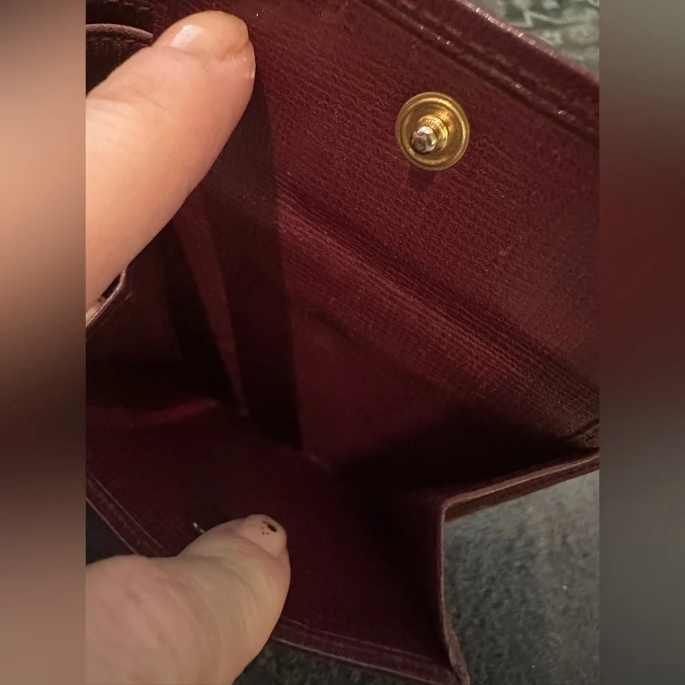 Cartier Bordeaux Leather Bi-Fold Wallet w COA