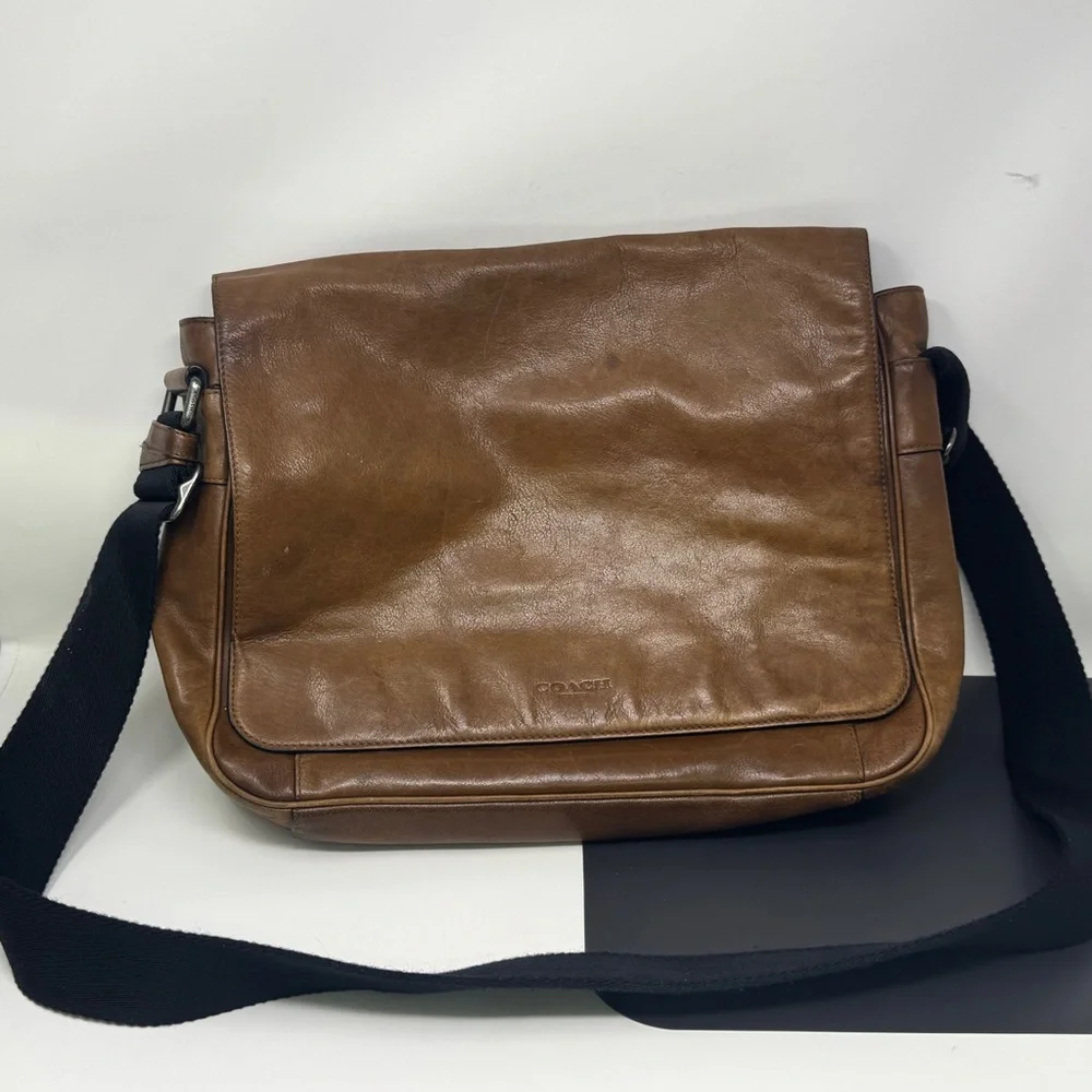 Coach Brown Metropolitan Leather Briefcase Messenger Bag - Vintage