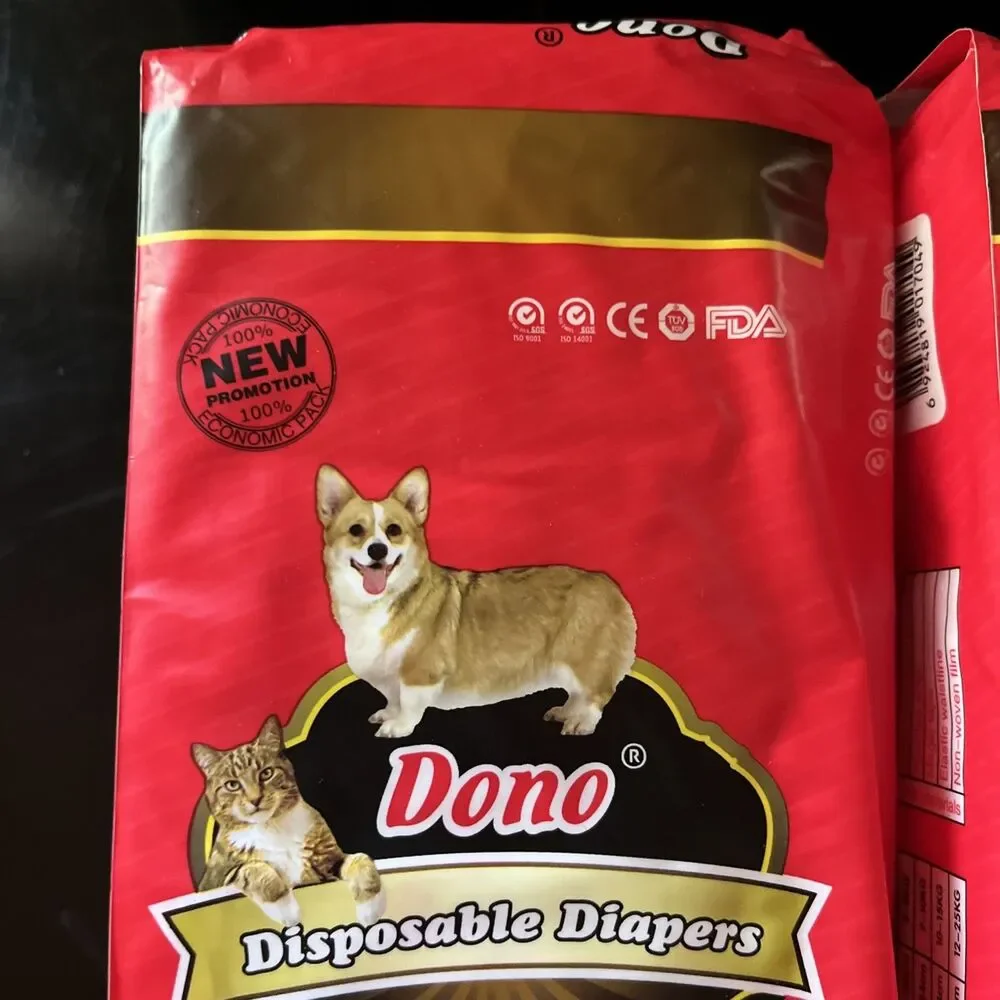 Lot of 2 New Dono Disposable Pet Diapers For Dogs & Cats 12 Each Small Waist