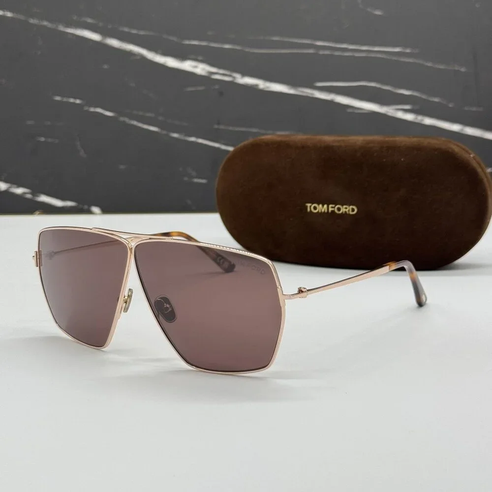 NEW TOM FORD STELLA TF1185 28E GOLD UNISEX SUNGLASSES FT1185 28E