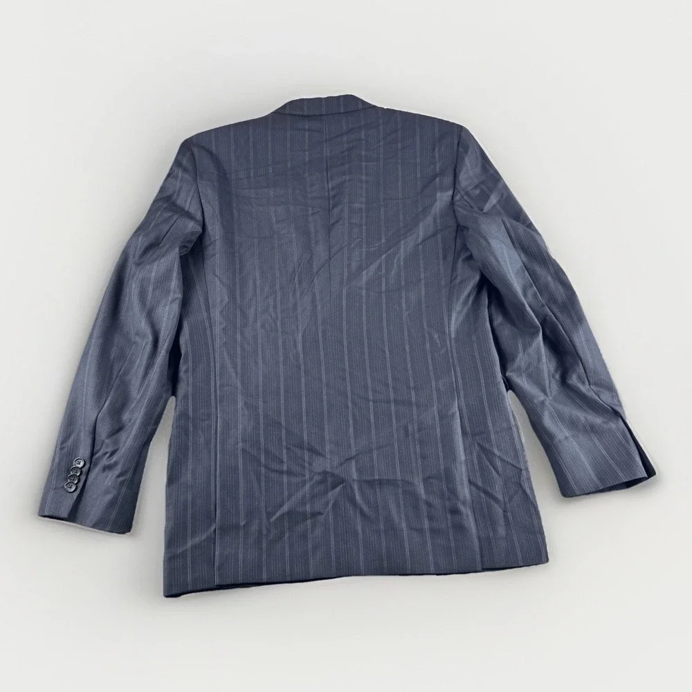 Ermenegildo Zegna Trofeo Blazer Mens 38R Blue Striped Sport Coat Jacket Italian