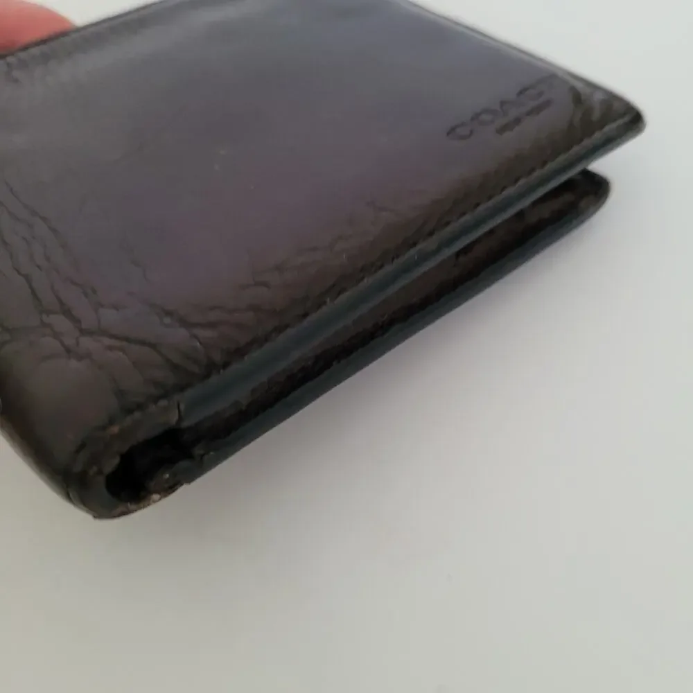 Coach Designer Mens Wallet Brown Bifold Leather Folding Medium Logo Classic
