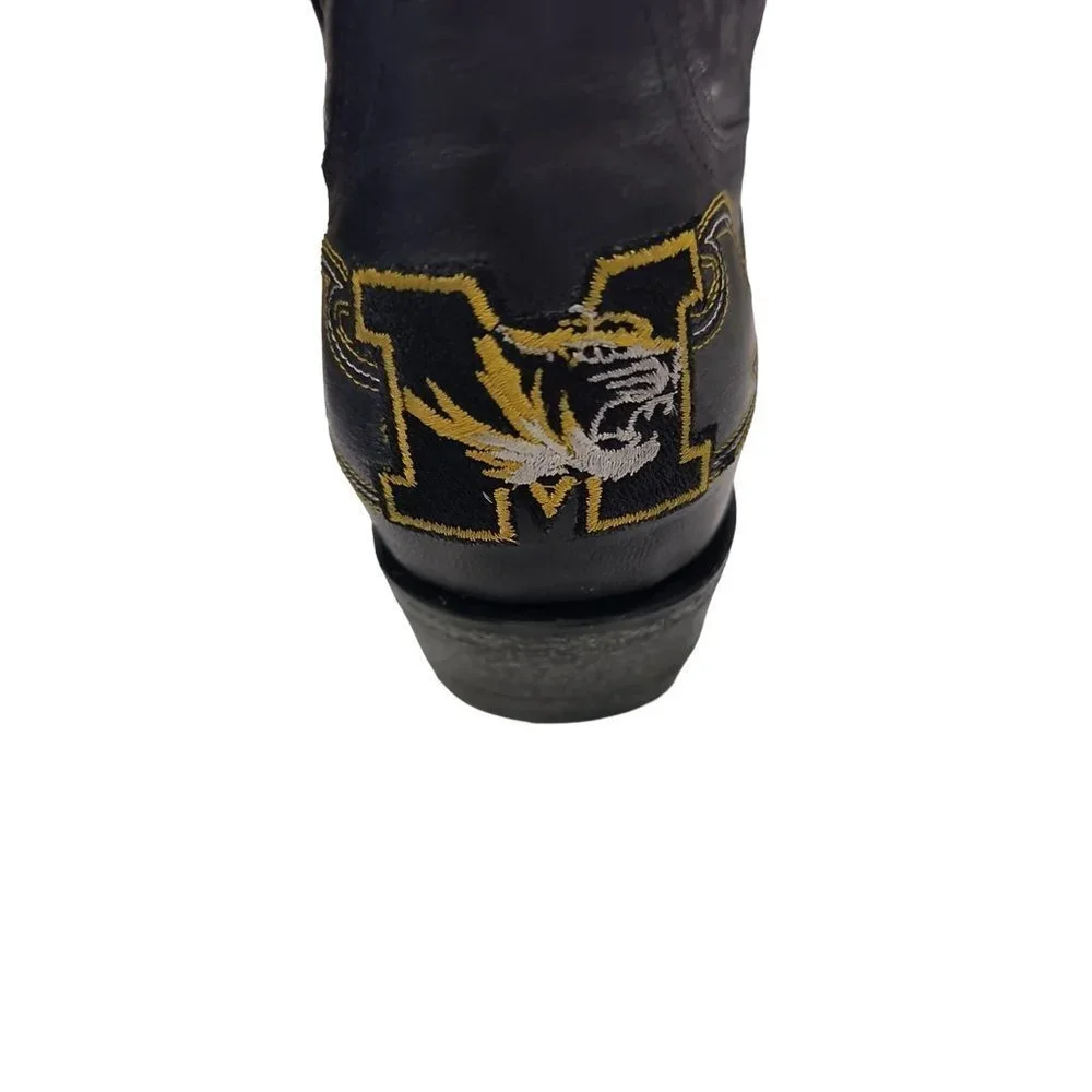 NCAA Missouri Tigers Men's Board Room Style Boots NWT Embroidered Men's Sz 10.5D