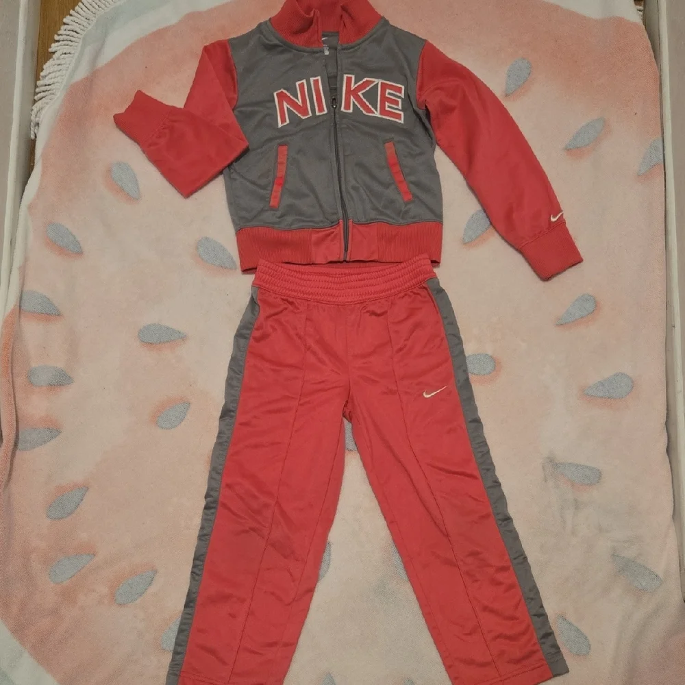 Nike Kids' Red and Gray Athletic Set