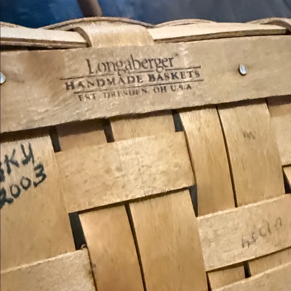 longaberger Vintage Wooden Basket Set of 3 mixed size